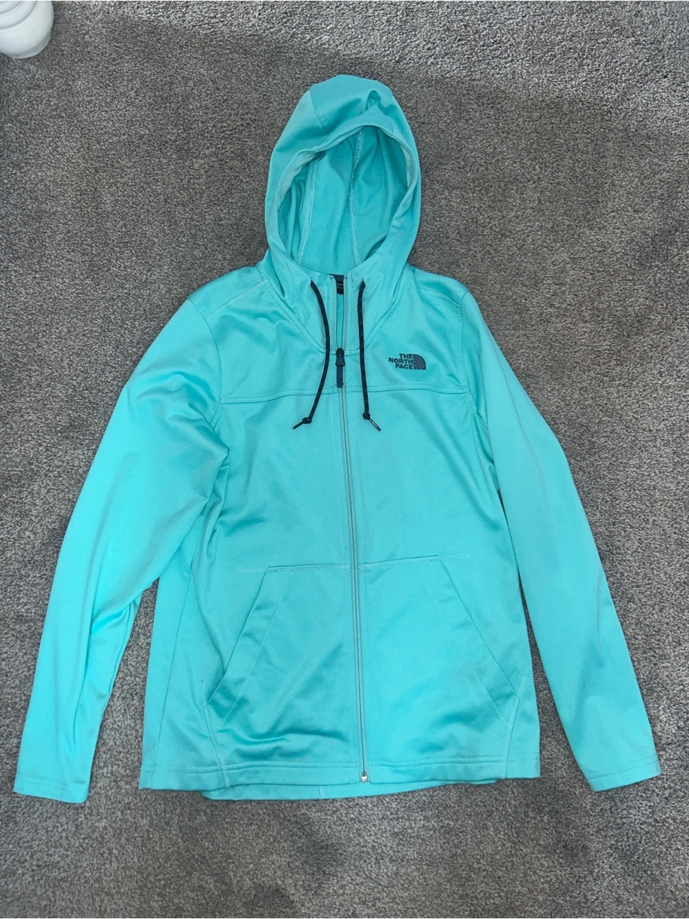 The North Face Bright Teal Hooded Zip Jacket